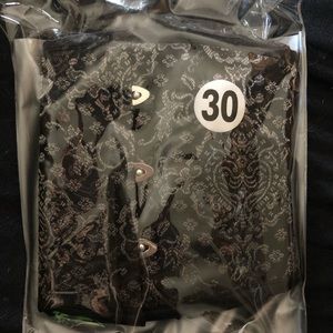 Dracula Clothing gothic black silver waist cincher